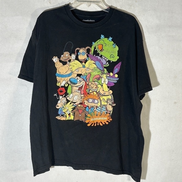 Nickelodeon 90's Nick Toons Black Short Sleeve T Shirt Tee - Picture 2 of 7